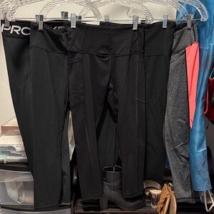 Black and Gray Athletic Leggings